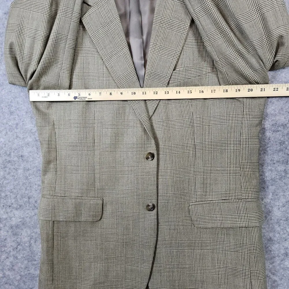 Jos A Bank Men's Size 42R Beige Windowpane Blazer/Sport Coat/Suit Jacket SPOT‎